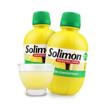 브이플랜 레몬즙 착즙 솔리몬 스퀴즈드 레몬즙 2병 560ml 레몬 원액 주스 쥬스