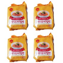 이지밀 비빔면 130g x 4개입 x 4팩 매운비빔국수 야식, 1개