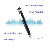 미니 목걸이 마이크 노래녹음기 녹음기 보이스레코더 볼펜녹음기 USB 휴대용 장시간 볼펜 디지털 보이스 레코더 충전 8GB/16GB/32GB/64GB MP3 플레이어 음성 제어 배송, CHINA_China | 64GB
