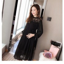 만삭촬영드레스 가운 신혼여행 가운 촬영용드레스 출산 긴 레이스 드레스 패션 임신 아기 목욕 사진 촬영 맥시 임산부 캐주얼 옷 새로운