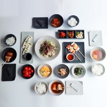 로얄베일 라이닝 - 4인세트 26p, 라이트블루&화이트