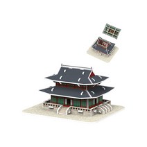 퍼즐피플 3D종이/우드락 입체모형퍼즐, 3D우드락 경복궁 근정전, 42조각p
