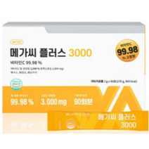 비타민마을 메가씨 플러스 3000 메가도스 비타민C 180포 6개월분 2박스, 옵션선택