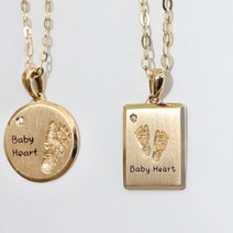 14k 18k 발도장 미아방지 목걸이, 14k 3푼체인(기본장식), 동그라미, 기본선물패키지