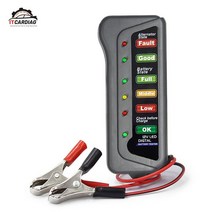배터리충전기 테스터 분석기 12v digital battery alternator tester 6 led 조명 display auto car diagnostic tool for