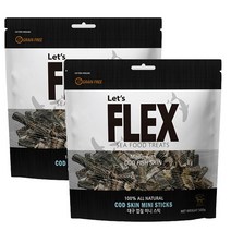 FLEX 대구껍질 미니스틱 1Kg 코드스킨 애견간식, 단품