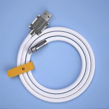 고속 충전 케이블 데이터 전송 급속 120W 6A 초고속 액체 실리콘 타입-C 충전기 삼성 호환 아연 USB 굵은 라인 1m, [03] White, [02] 1M Type C