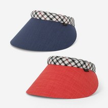 [닥스모자] 닥스체크 배색 썬캡 DK26WSP005