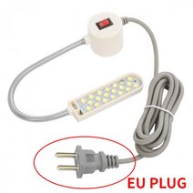 10/20/30 LED 산업용 재봉틀 조명 램프 의류 기계 액세서리 작업 360 ° 유연한 구즈넥, EU Plug_20LEDS