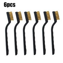 튼튼한브러쉬 정전기방지 스틸 와이어 녹제거, 6pcs brass