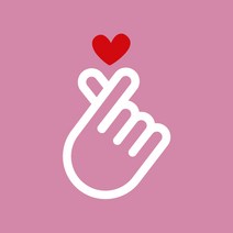 손하트 데코 스티커 포인트 데칼, 130x200mm, 빨강