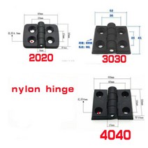 플라스틱경첩 알루미늄 프로파일 플라스틱 나일론 경첩 2 개 2020 3030 4040 미터 조인트 섹션 커넥터 문 및 창, [03] 4040 type  2pcs