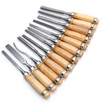 우드카빙키트 12Pcs Wood Carving Hand Chisel Woodworking Tool Set Gouges, 한개옵션0