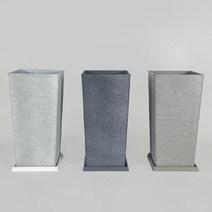 대형 고급인테리어 포인트 플라스틱 화분, 사각 포인트 플라스틱화분(기본받침), 화이트