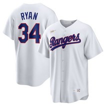 [해외] 나이키 저지 유니폼 MLB Nolan Ryan 텍사스 레인저스 홈 쿠퍼스타운 컬렉션 플레이어 저지 화이트 791844