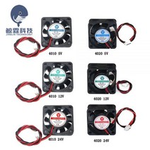 DC 5V 12V 24V 컴퓨터 CPU 쿨러 미니 냉각 팬 40MM 40x40x1 0mm 40x40x20mm ender 3 CR10 3D 프린터 용 소형 배기 팬, 4010 24V