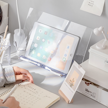 Air 1.0 아크릴 투명 독서대 책받침대 태블릿 거치대 높이 각도 조절 휴대용 문진