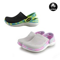 크록스 크록스키즈 라이트라이드 360 마블 아동 주니어 슬리퍼 샌들 2종