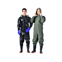 갯벌체험옷 가슴장화 낚시 해루질 장화바지 전신방수, 40 그린 풀 바디 장화 100 실크