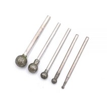 벨트 원형 에어 스핀들 패스툴 샌더 2.35mm 생크 중간 등급 볼 모양 다이아몬드 연마 비트 필링 니들 f형 dremel 용 다이 그라인더dremel로타리 공구, 6.0mm, 36pcs