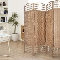 에코팩토리 파티션 칸막이 한폭50cm특대형 인테리어파티션, A-대형 라탄 브라운[높이150넓이200]