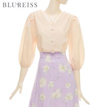 [블루레이스] V넥핀턱7부소매블라우스_BJS1BL5540