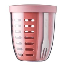 야채 과일 도시락 소분 미니보관용기 휴대용도시락 식기세트 플라스틱도시락, F. 레드