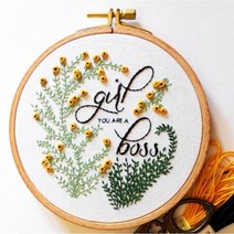 101도 프랑스자수 DIY 패키지세트 초보자용 묶음, HS38(자수틀15cm)