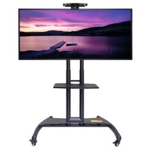 이동식 이동형 높이조절 회의 전시 70인치 65인치 60인치 55인치 높은 삼성 LG TV 모니터 걸이 고정 거치 다리 회전 스탠드 거치대 받침대 브라켓 지지대 설치대