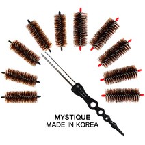 [TV ON]헤어 볼륨 그루프 12종 천연 돈모 웨이브 헤어롤 머리 셋팅기 구르프 롤브러쉬 스타일러