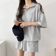 주디앤 여성 스너글 베이직 집업 상하의 트레이닝복 세트