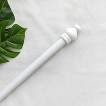 포그난 커튼봉 트랙 라운드 레일 커텐봉 설치 부자재, 화이트, 데코봉