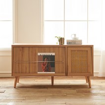 라탄 플랩도어 1100거실장, 네추럴