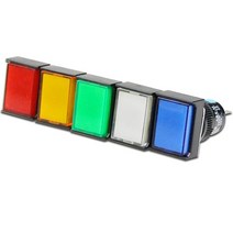 IDEC AL6-M AL6M- AL6H-M14GC AL6H-M24YC YW RC 셀프 리셋 버튼 스위치 5 핀 램프 24V, 01 AL6H-M24YC