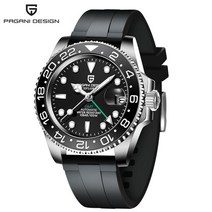 남성용 스테인레스 스틸 가죽밴드 손목시계 방수 기계식 스포츠 시계 121