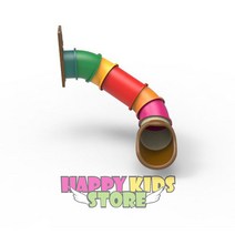 해피키즈스토어 원통 커브형 미끄럼틀 - 놀이터부품 원통슬라이드 실외놀이터부품 놀이터원통미끄럼틀 원통미끄럼틀 원통미끄럼 놀이터보수