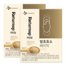 CJ 리턴업 발효효소 베이직 6종 발효 곡물 소화효소 + 쇼핑백 증정, 30포x2box