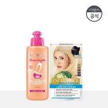 (로레알파리) 단독 셀프탈색 케어세트 로레알파리 블리치 슈프림+드림랭스 노헤어 컷크림