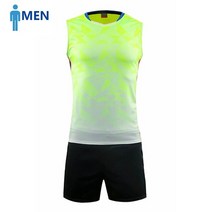 배구유니폼 2020 배구 세트 유니폼 민소매 셔츠 반바지 남성 여성 배드민턴 셔츠 팀, 6803 맨즈 그린, m