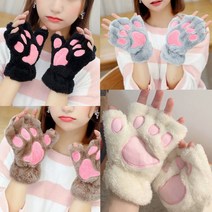 고양이 겨울장갑 손토시 손가락 귀여운 터치