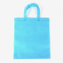 세로형 부직포 가방 쇼핑백 마트 시장 바구니 제작, 스카이블루
