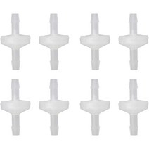 8 Pcs 1/4인치 체크 밸브 6mm PVDF 편도 밸브 인라인 체크 밸브 연료 가스 액체