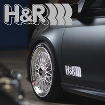 H&R 차량용 데칼 튜닝 스티커, 1개, 블루(대)