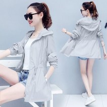 L.ONLIN SHOP여자 바람막이 점퍼 빅사이즈 자외선차단 캐주얼pej02 여성자켓 바람막이 자켓 바버 여성가디건 트렌치코트