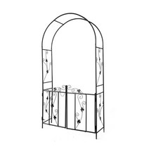 정원 아치 넝쿨 지지대 가든 철제 웨딩 장미 전원주택 마당, 흰색 문