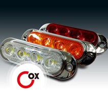 LED 4구 차폭등 12V 미등 방향지시등 자동차 포터 트럭 봉고 차량용 시그널램프, 적색LED