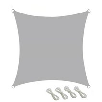 차양막차광막 야외 방수 인쇄 햇빛 가리개 자외선 차단 항해 정원 수영장 마당 4 코너 천막 캐노피 텐트, GRAY+3*3 메터