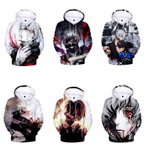 도쿄 구울 Tokyo Ghoul 캐릭터 후드티 남여공용 아동 성인 앞주머니 모자티 도쿄 구울 Tokyo Ghoul 10도안 캐릭터 굿즈 후드티