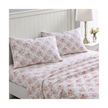 Laura Ashley Home Queen Sheets Cotton Flannel Bedding 세트 Brushed Extra Softness Comt (Lisalee Que