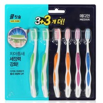치아틈새 프라그 이물질제거 미세모 칫솔 5개 롱칫솔 명품칫솔, 01)메디안 쿨칫솔6개입